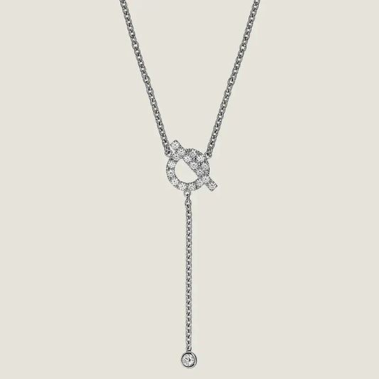 [⭐Aura]FINESSE SILVER DIAMOND NECKLACE