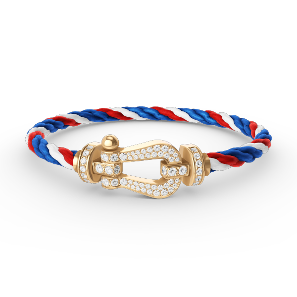 [⭐Spark]FORCE LARGE HORSESHOE FULL DIAMOND BRACELET GOLD