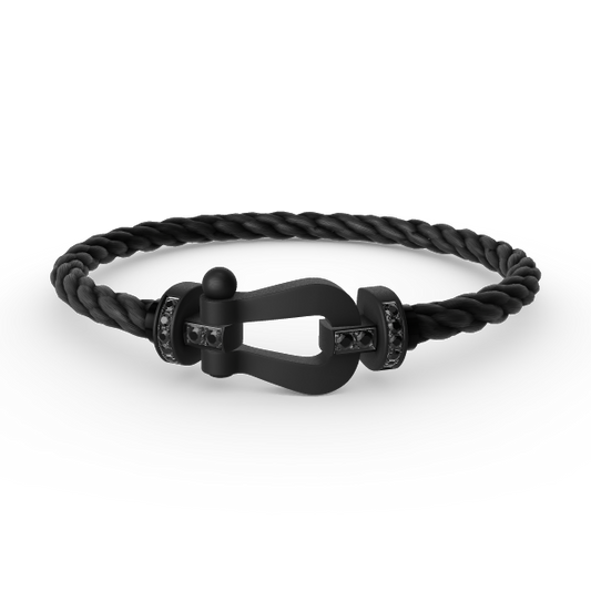 [⭐Aura]FORCE LARGE SERIES HORSESHOE BLACK SAMURAI BRACELET
