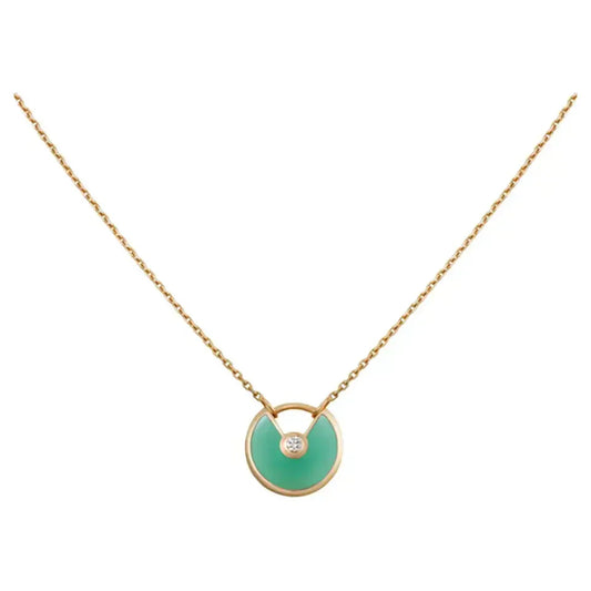 [⭐Aura]AMULETTE GOLD MALACHITE NECKLACE