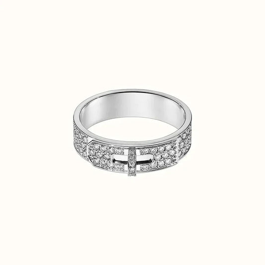 [⭐Aura]KELLY SILVER DIAMOND RING