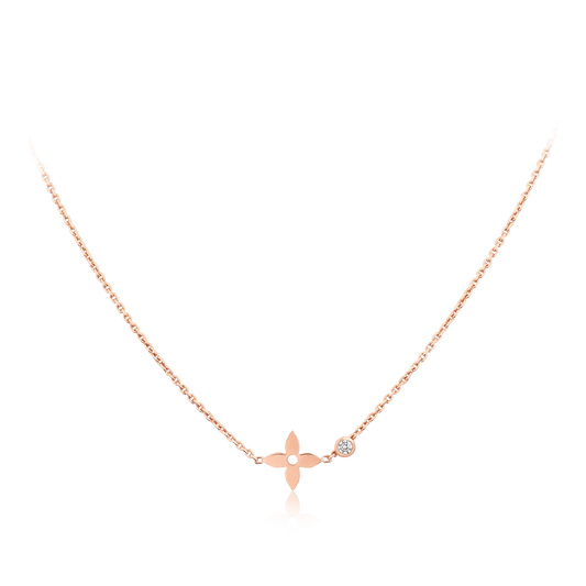 [⭐Aura]BLOSSOM PENDANT PINK GOLD AND DIAMOND