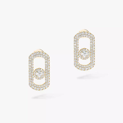 [⭐Aura]So Move Pave_-Set Diamond Earrings in Silver