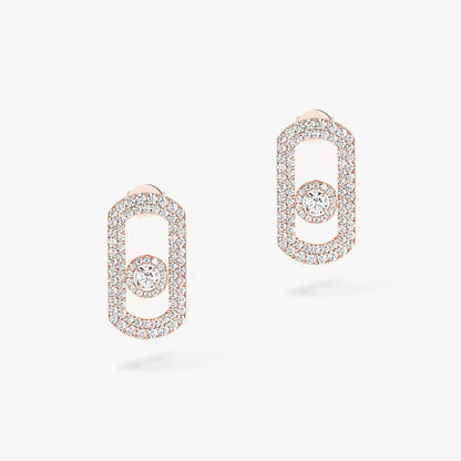 [⭐Aura]So Move Pave_-Set Diamond Earrings in Silver