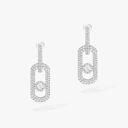 [⭐Aura]So Move XL Pave_-Set Diamond Pendant Earrings