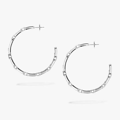 [[⭐Aura]Move Link Diamond Hoop Earrings