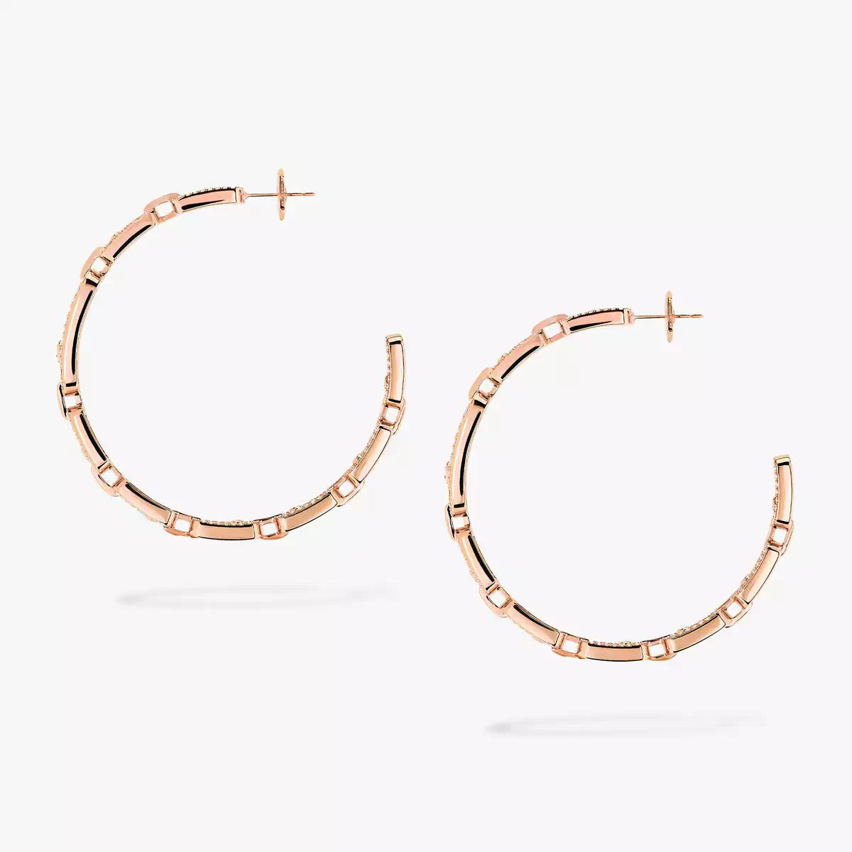 [[⭐Aura]Move Link Diamond Hoop Earrings