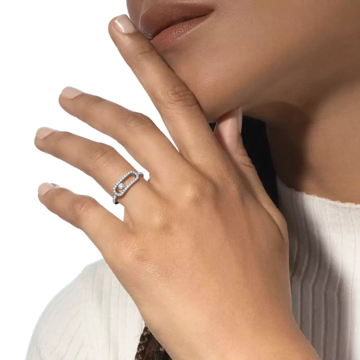 [⭐Aura]Move Uno Diamond Ring in Gold