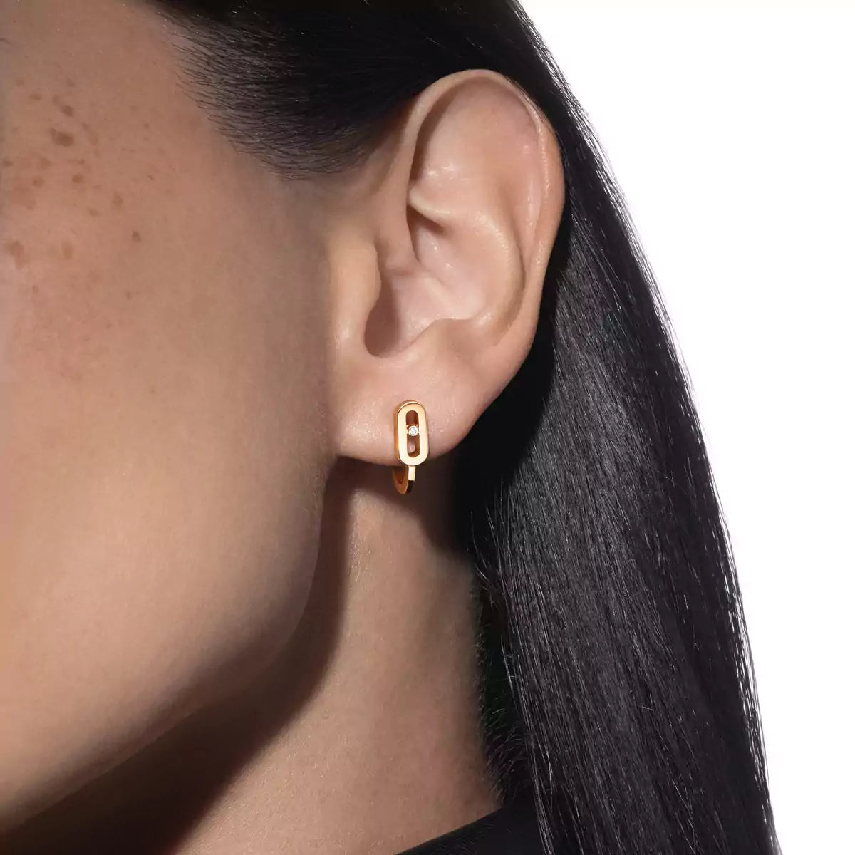 [⭐Aura]Diamond Mini Hoop Earrings Move Classique
