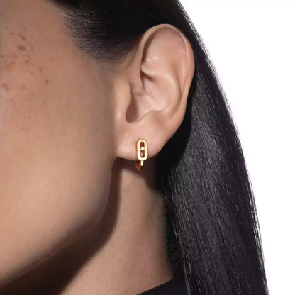 [⭐Aura]Diamond Mini Hoop Earrings Move Classique