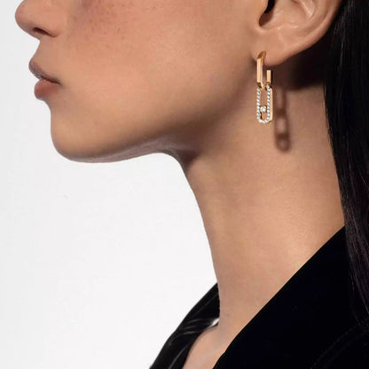[⭐Aura]Move Link Diamond Earrings