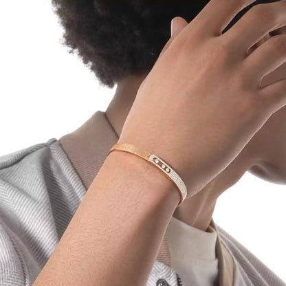 [⭐Aura]Move Noa Ciselé half pavé bangle
