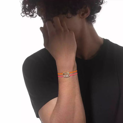 [⭐Aura]Messika Care(s) pink cord pavé bracelet