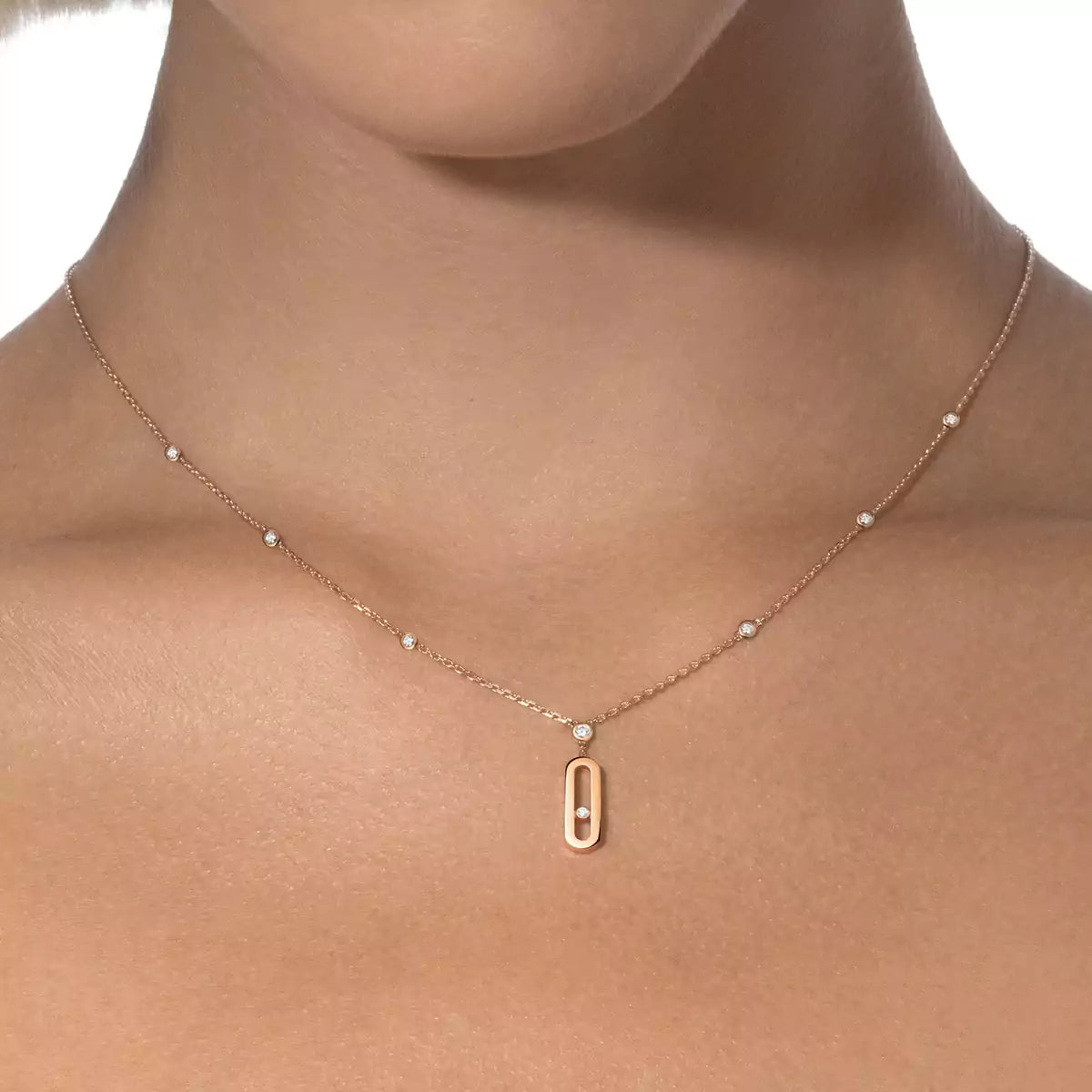 [⭐Aura] Move Uno Gold Diamond Long Necklace