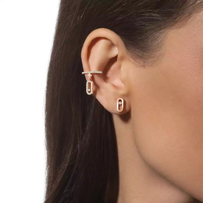 [⭐Aura]Move Uno Diamond Stud Earrings