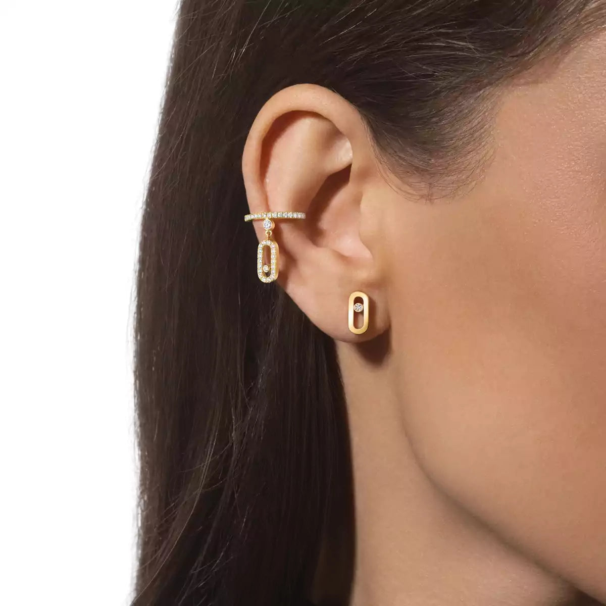 [⭐Aura]Move Uno Diamond Stud Earrings