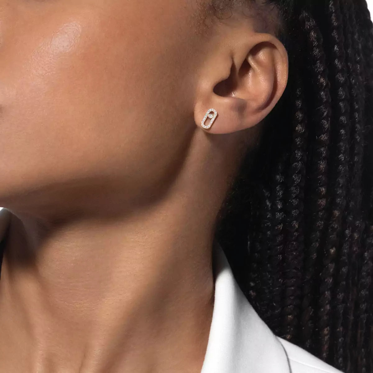 [⭐Aura]Move Uno Diamond Earrings