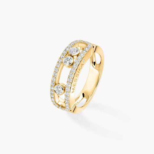 [⭐Aura] Move Gold Diamond Pave_ Ring
