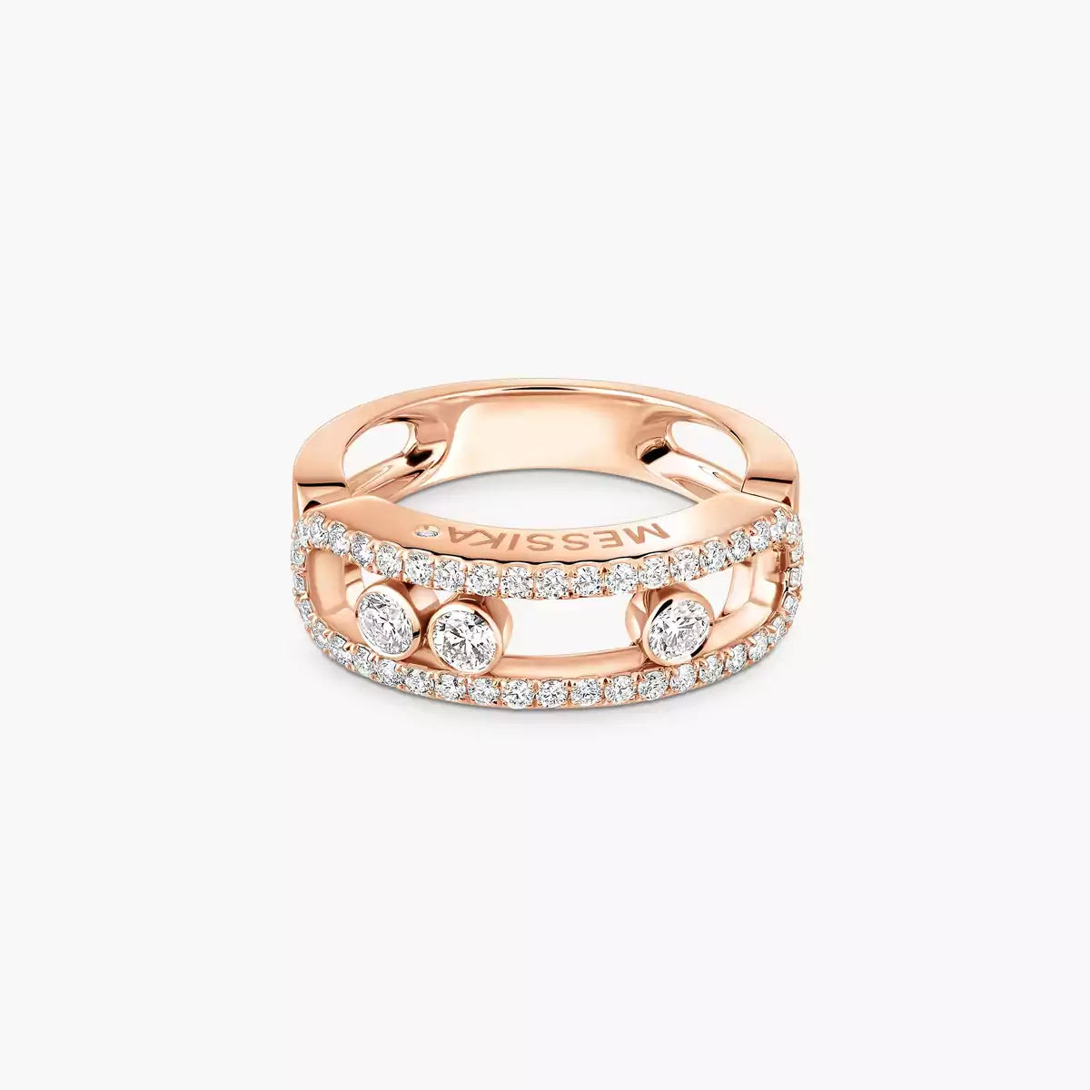 [⭐Aura] Move Gold Diamond Pave_ Ring