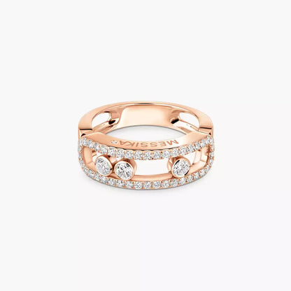 [⭐Aura] Move Gold Diamond Pave_ Ring
