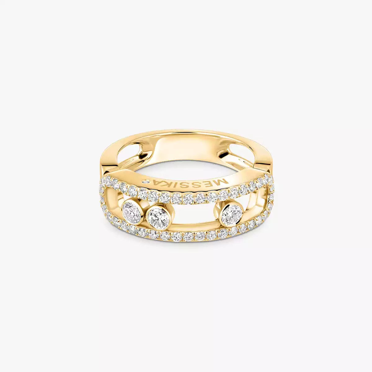 [⭐Aura] Move Gold Diamond Pave_ Ring