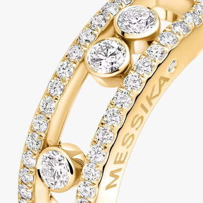 [⭐Aura] Move Gold Diamond Pave_ Ring