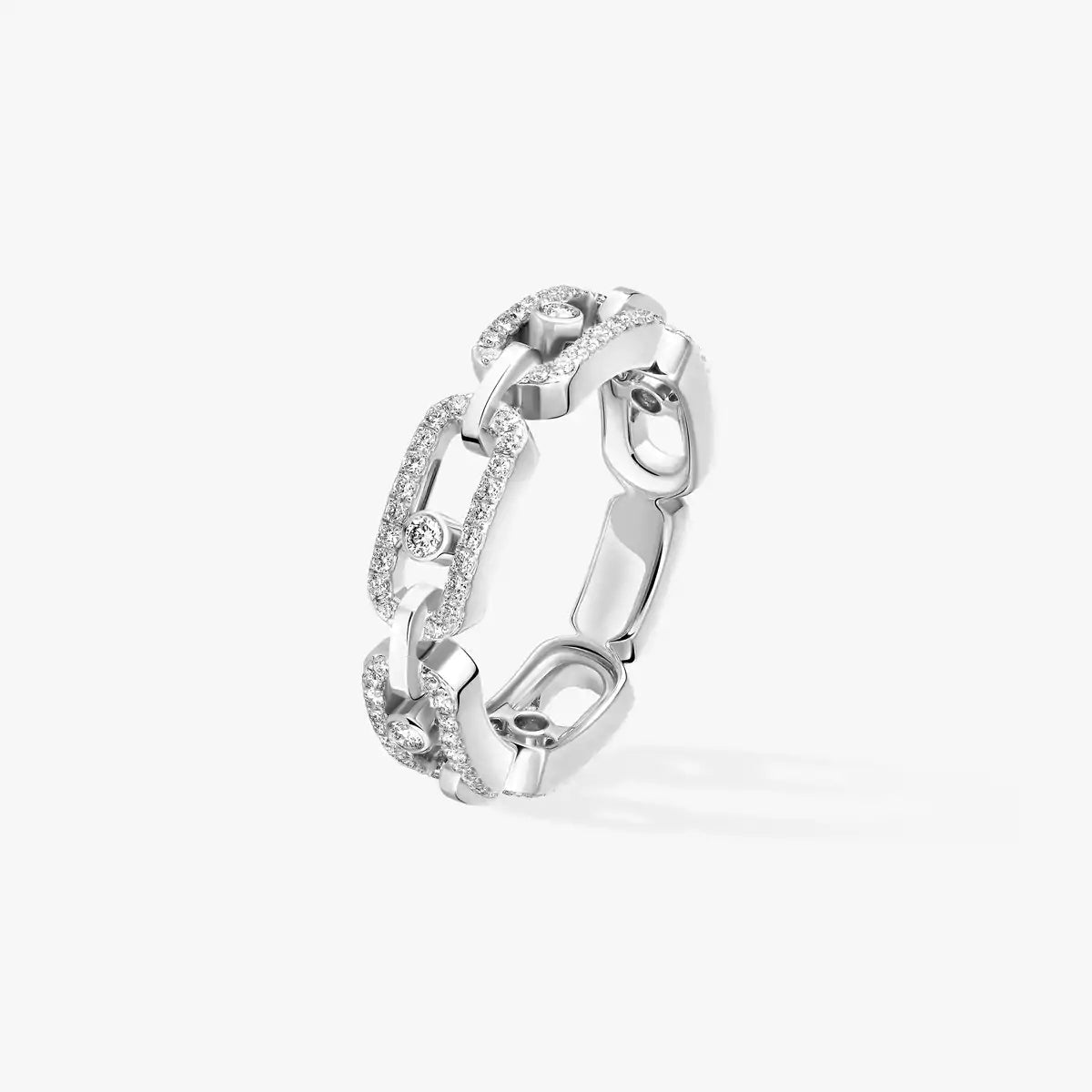 [⭐Aura]Move Link Pave_-Set Diamond Ring in Gold