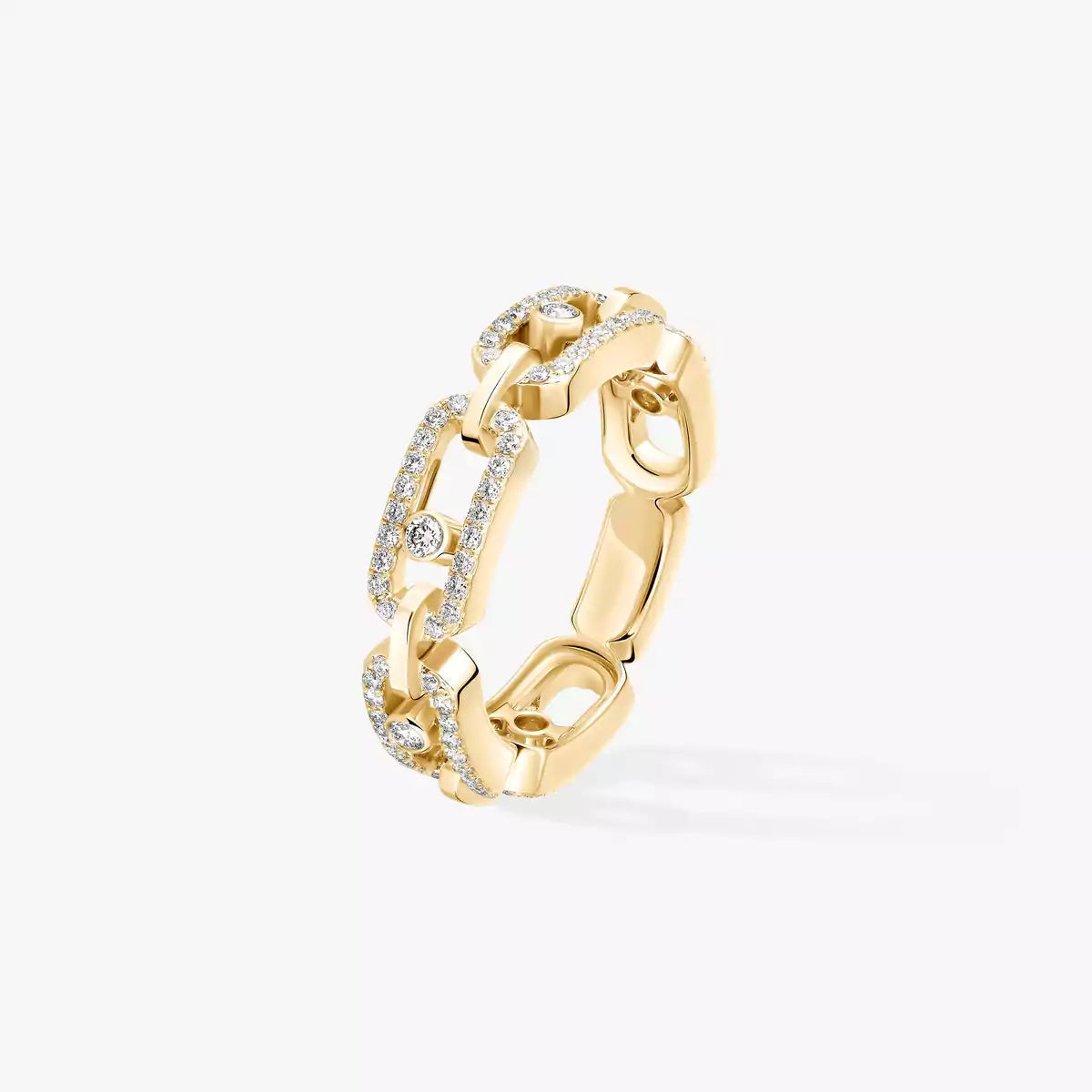 [⭐Aura]Move Link Pave_-Set Diamond Ring in Gold