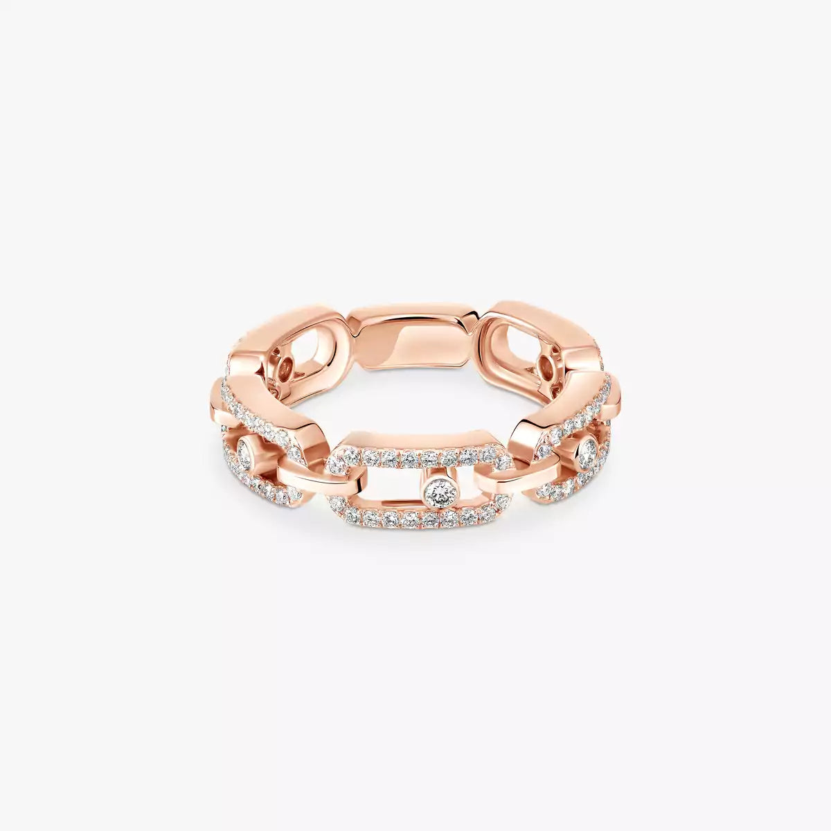 [⭐Aura]Move Link Pave_-Set Diamond Ring in Gold