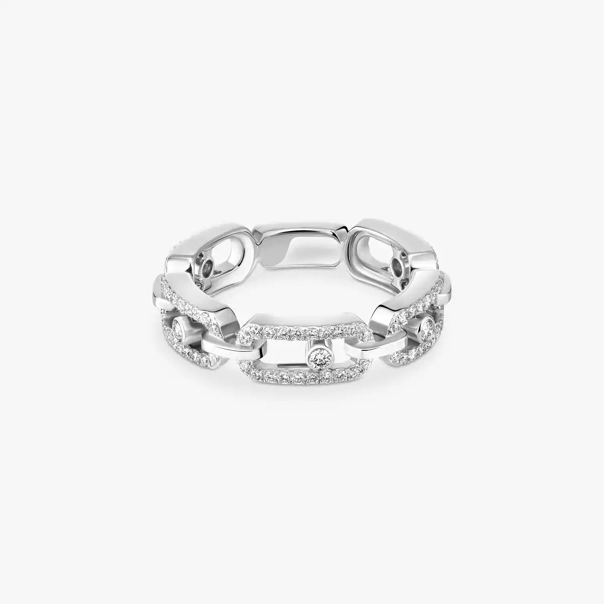 [⭐Aura]Move Link Pave_-Set Diamond Ring in Gold