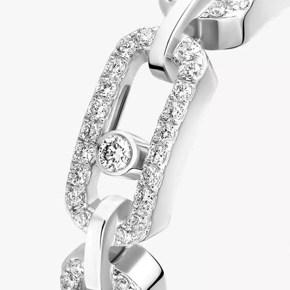 [⭐Aura]Move Link Pave_-Set Diamond Ring in Gold