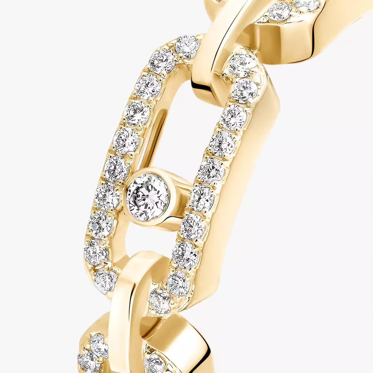 [⭐Aura]Move Link Pave_-Set Diamond Ring in Gold