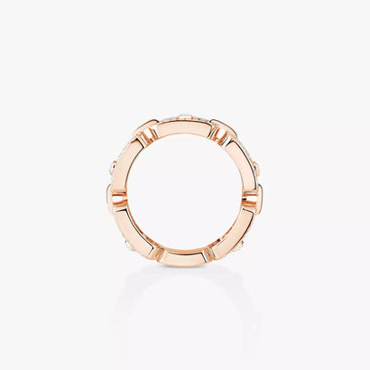 [⭐Aura]Move Link Pave_-Set Diamond Ring in Gold