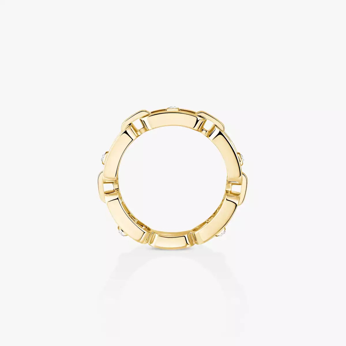 [⭐Aura]Move Link Pave_-Set Diamond Ring in Gold