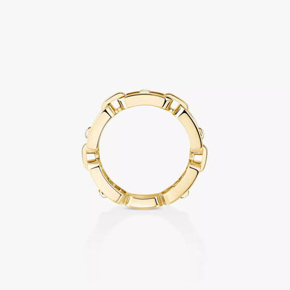 [⭐Aura]Move Link Pave_-Set Diamond Ring in Gold