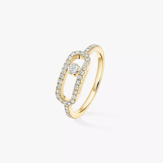 [⭐Aura]Move Uno Diamond Ring in Gold