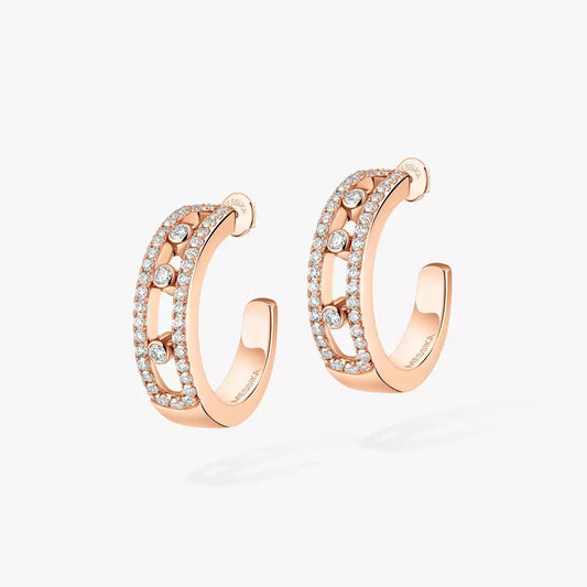 [⭐Aura]Diamond Pave_ Hoop Earrings Move