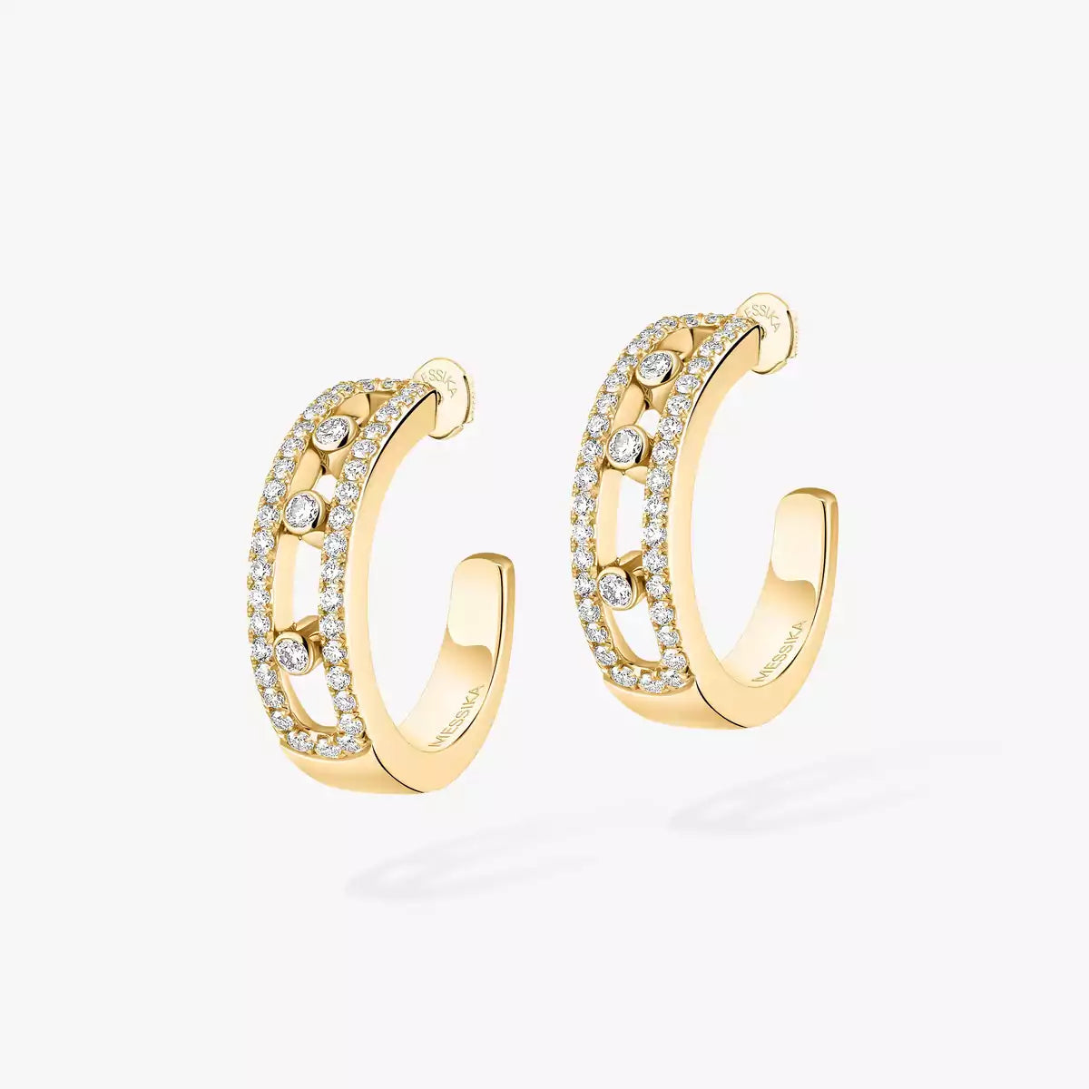 [⭐Aura]Diamond Pave_ Hoop Earrings Move