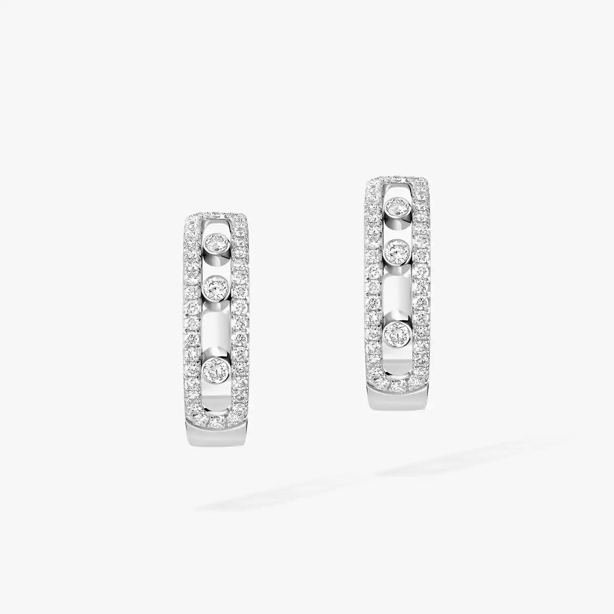 [⭐Aura]Diamond Pave_ Hoop Earrings Move