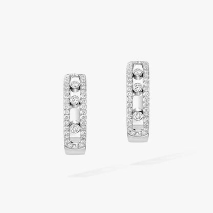 [⭐Aura]Diamond Pave_ Hoop Earrings Move
