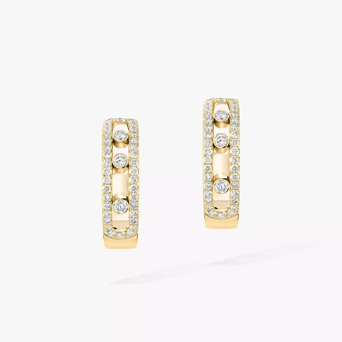 [⭐Aura]Diamond Pave_ Hoop Earrings Move