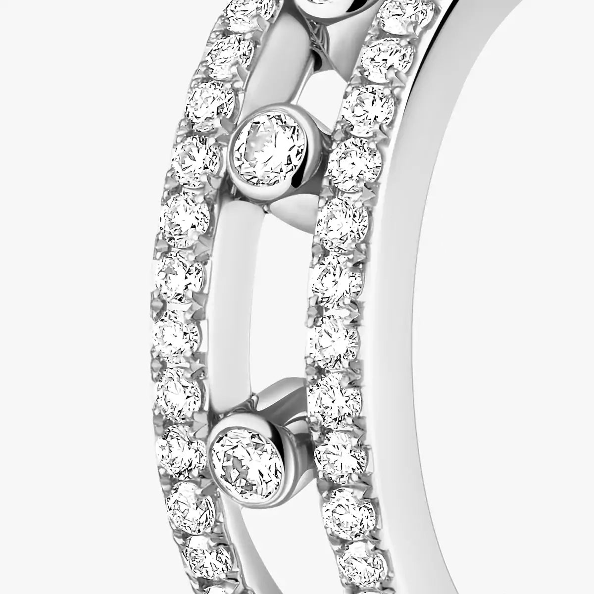 [⭐Aura]Diamond Pave_ Hoop Earrings Move