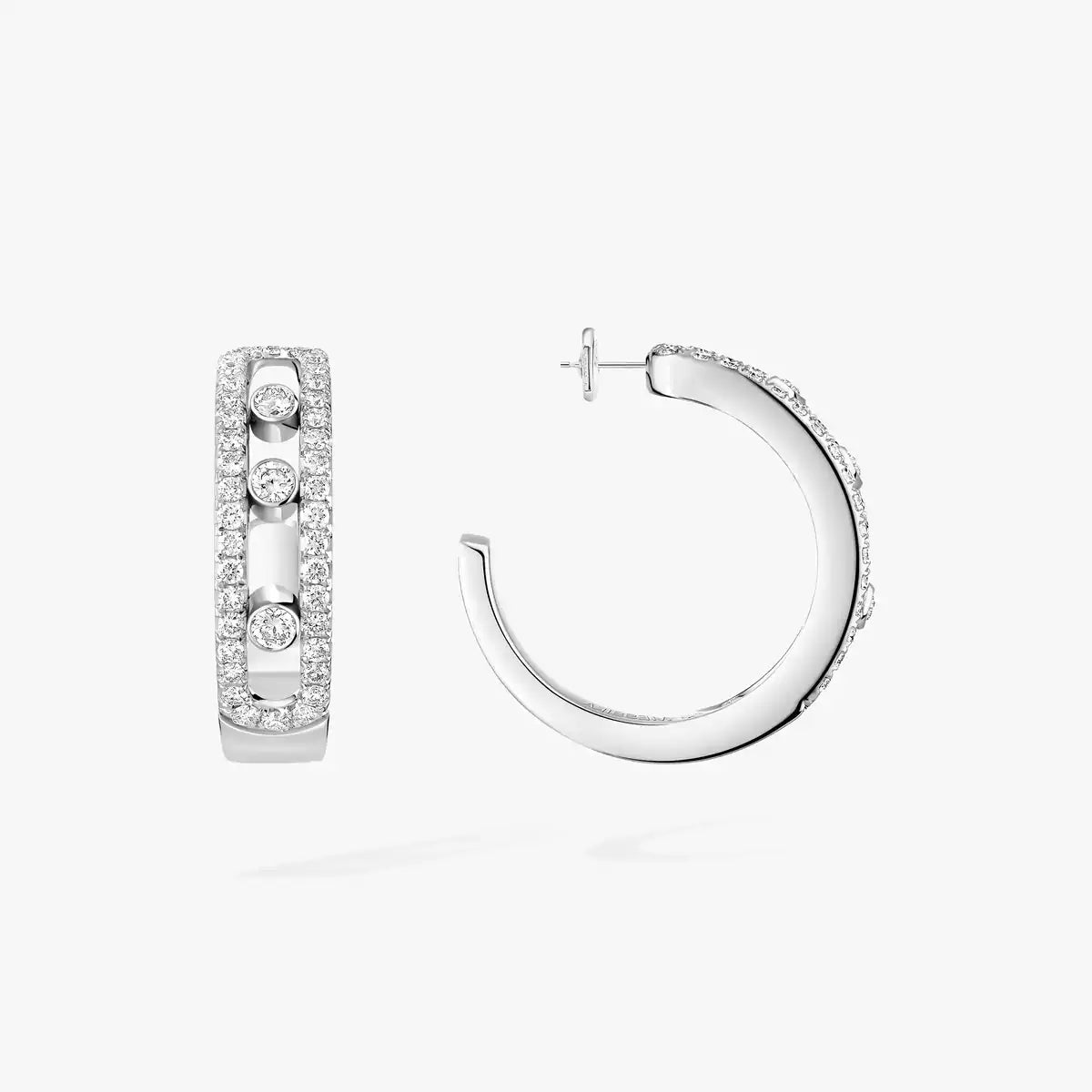 [⭐Aura]Diamond Pave_ Hoop Earrings Move