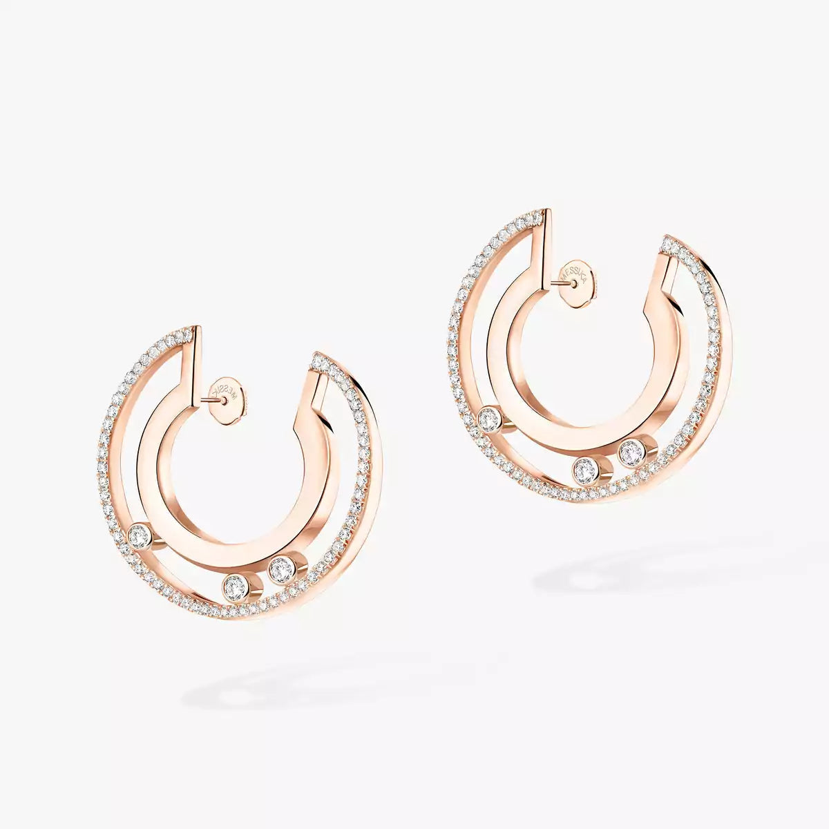 [⭐Aura]Move Romane Small Diamond Hoop Earrings