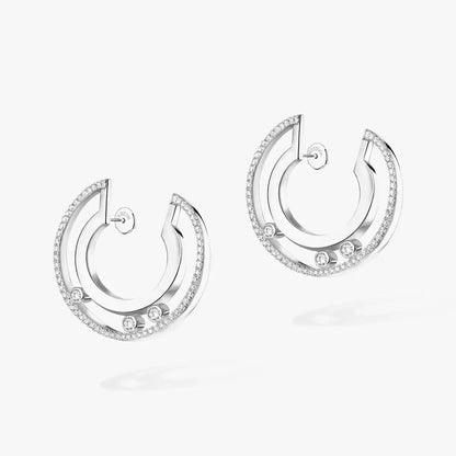 [⭐Aura]Move Romane Small Diamond Hoop Earrings