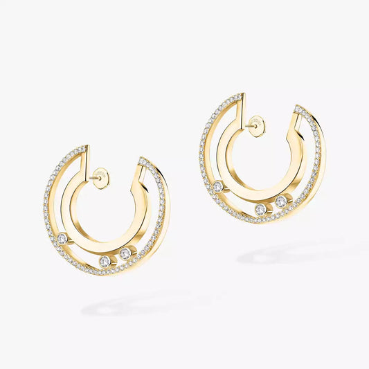 [⭐Aura]Move Romane Small Diamond Hoop Earrings