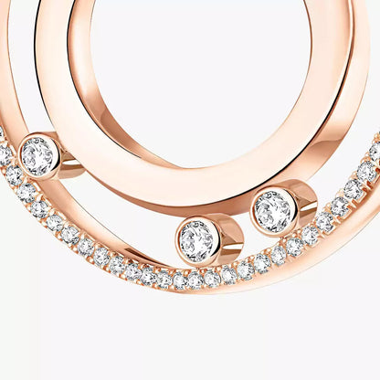 [⭐Aura]Move Romane Small Diamond Hoop Earrings