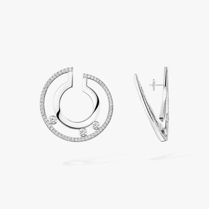 [⭐Aura]Move Romane Small Diamond Hoop Earrings