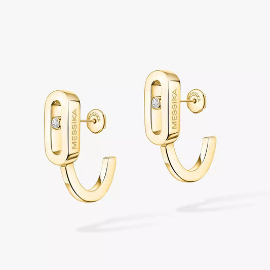 [⭐Aura]Diamond Mini Hoop Earrings Move Classique