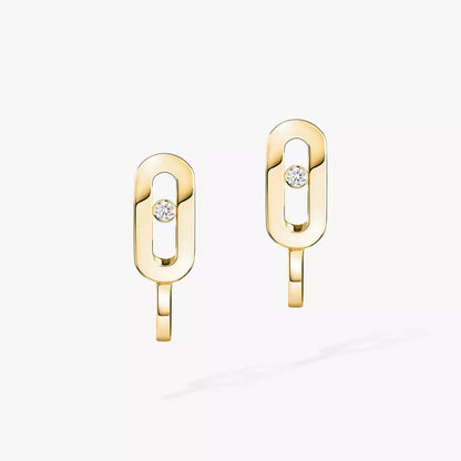[⭐Aura]Diamond Mini Hoop Earrings Move Classique